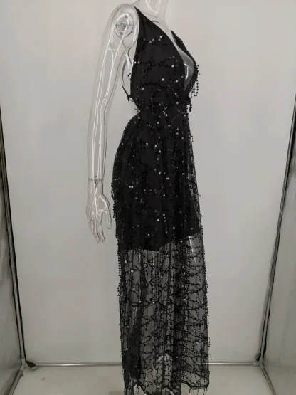 Chic V-Neck Glamorous Evening Dress - Image 4