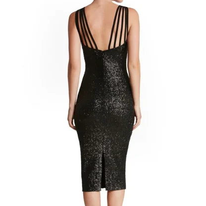 Enchanting Glitter Strappy Shiny Dress - Image 7