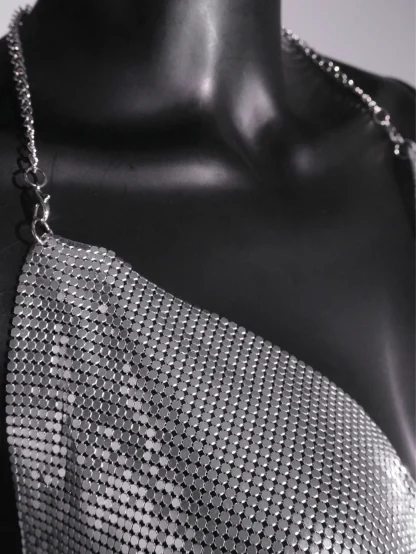 Sultry Halter Backless Sequin Mini Dress - Image 4