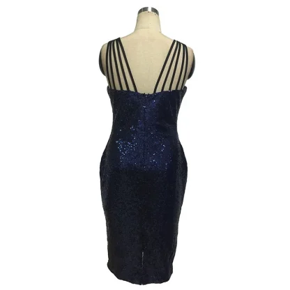 Enchanting Glitter Strappy Shiny Dress - Image 5