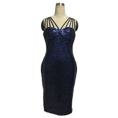 Enchanting Glitter Strappy Shiny Dress - Image 4