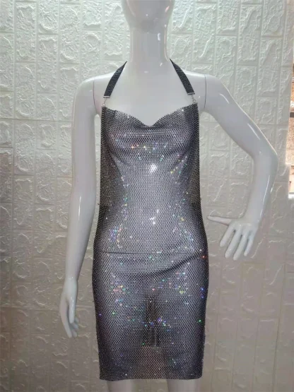 Glittery Bikini Cover-Up Sequin Mini Dress - Image 6