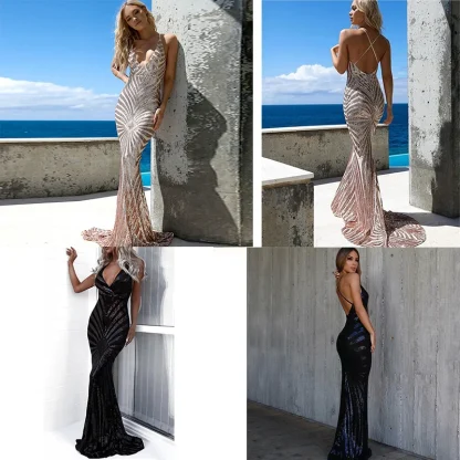 Sparkly Mermaid Sequin Dress - Image 3