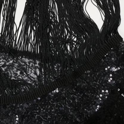Chic Elegant Tassel Sequin Dress - Image 4