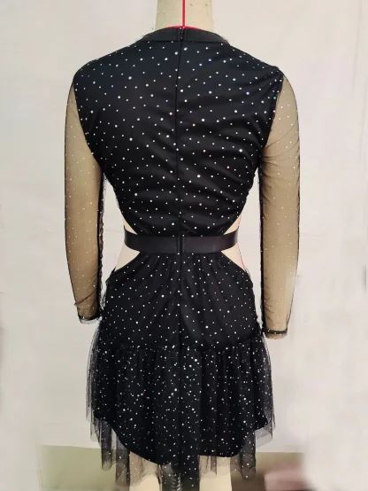 Allure Mesh Sleeve Sequin Mini Dress - Image 7