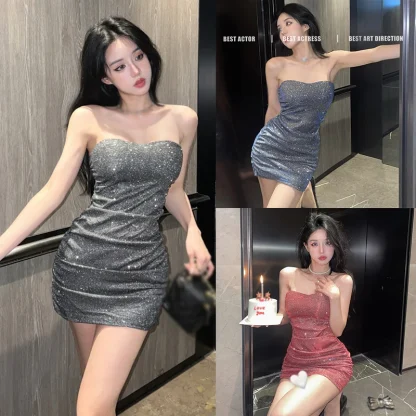 Sequins Bandeau Party Dress - Image 7